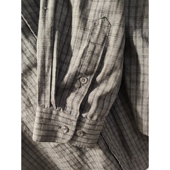 Puritan Men's XLT 17.5" Long Sleeve Shirt Gray Plaid Button Down 1X Alto - Picture 9 of 15